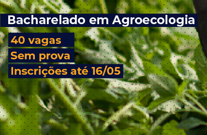 Banner com fundo verde de plantas com informações sobre o curso