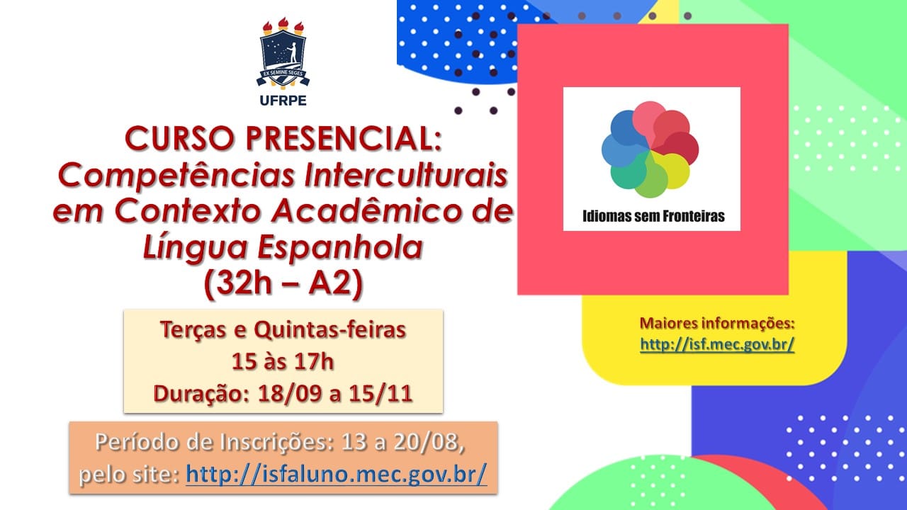 Cartaz com informações do evento