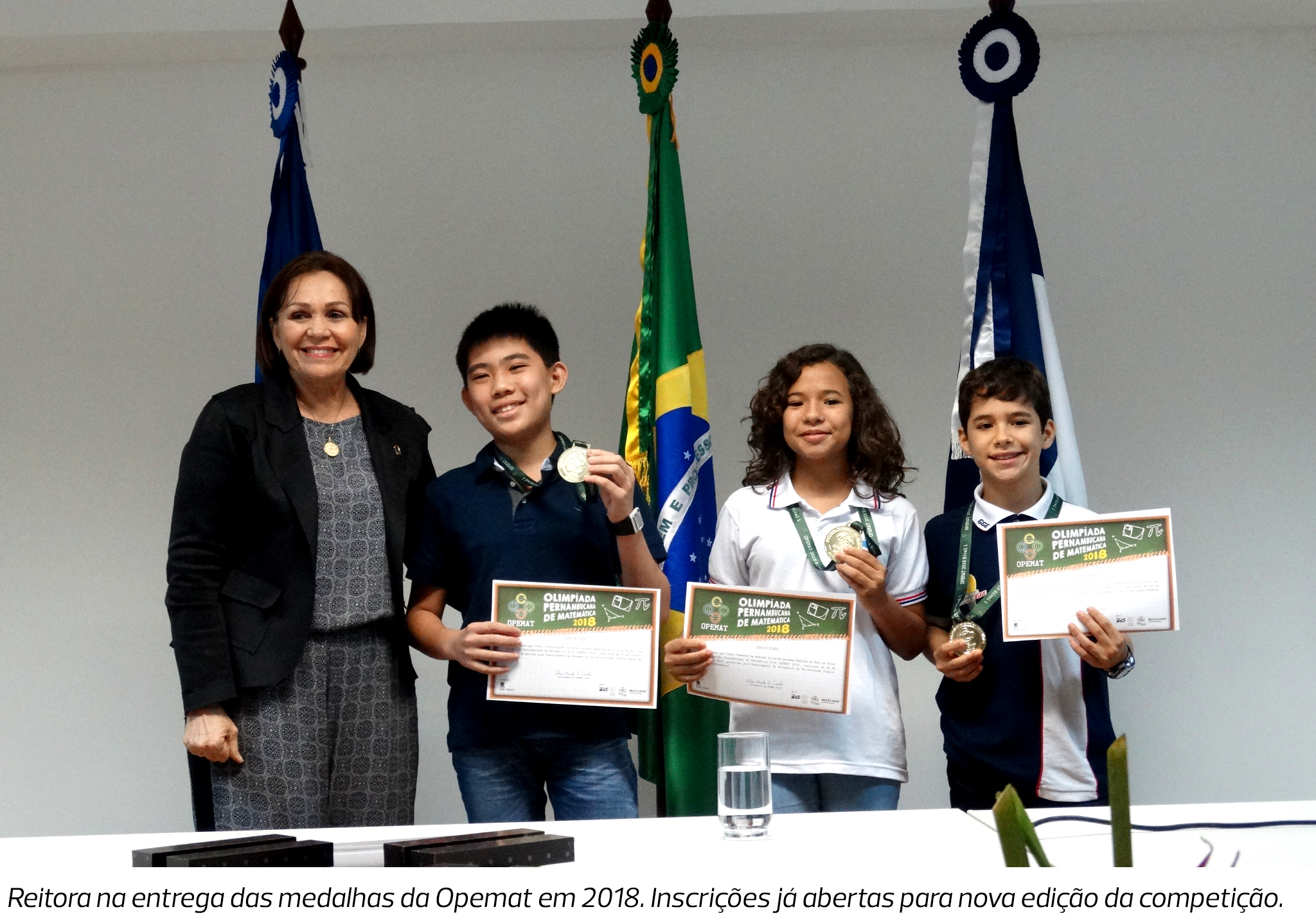 entrega das medalhas opemat 2018