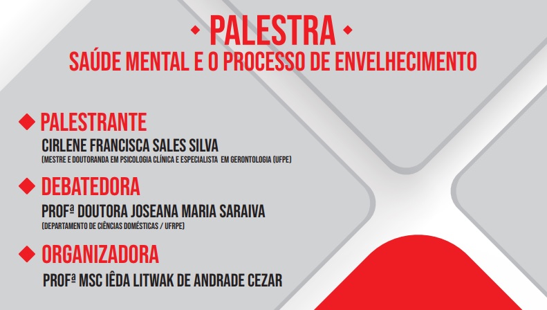 Imagem com título da palestra e participantes