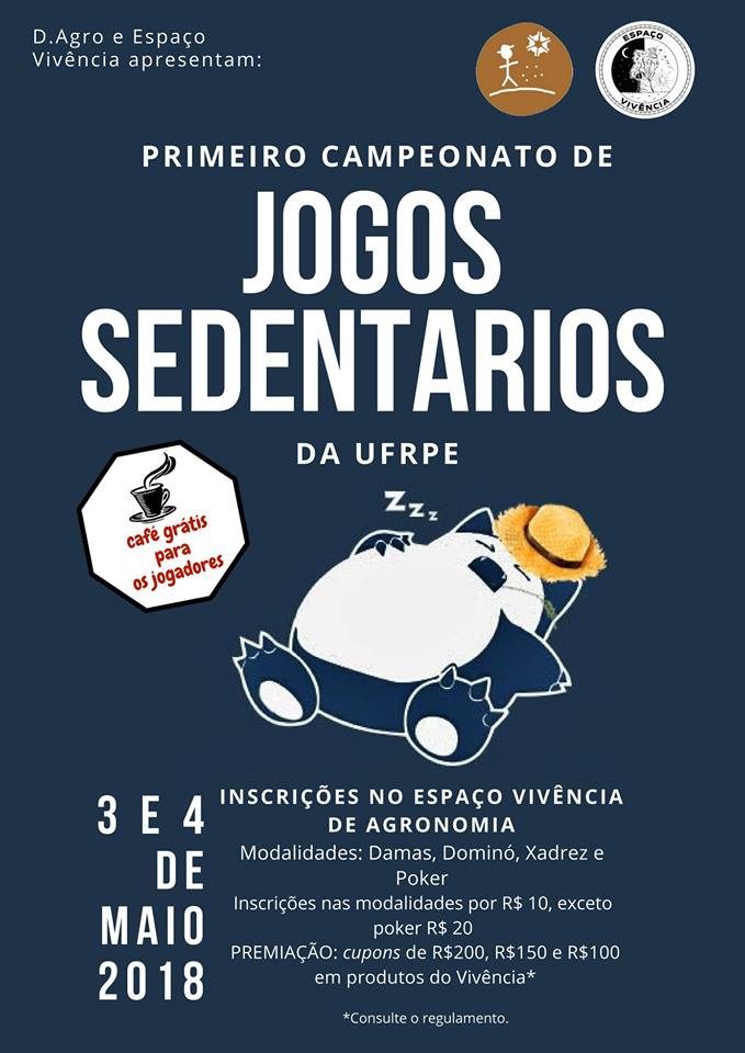 cartaz jogos sedentários