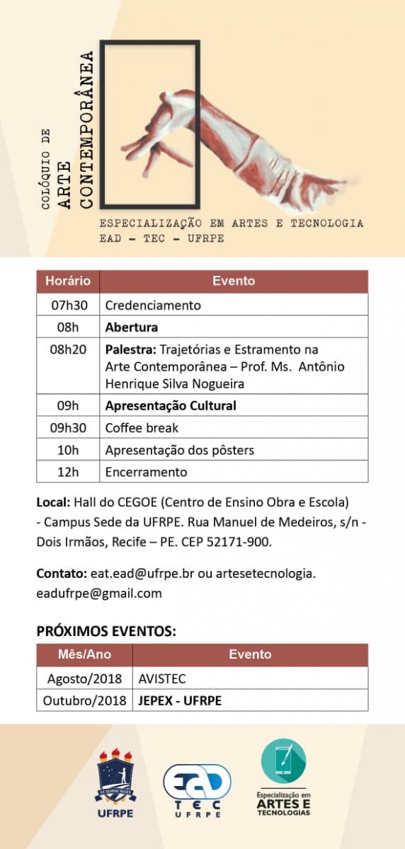 Cartaz com informações do evento