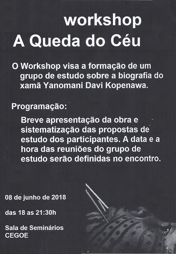 Cartaz com informações do workshop