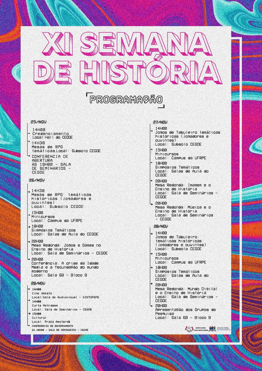 cartaz semana de história