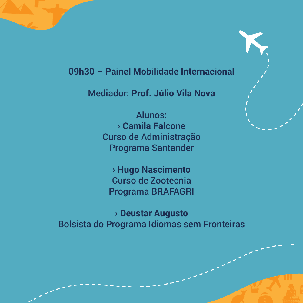 cartaz com programação da manhã (continuação)