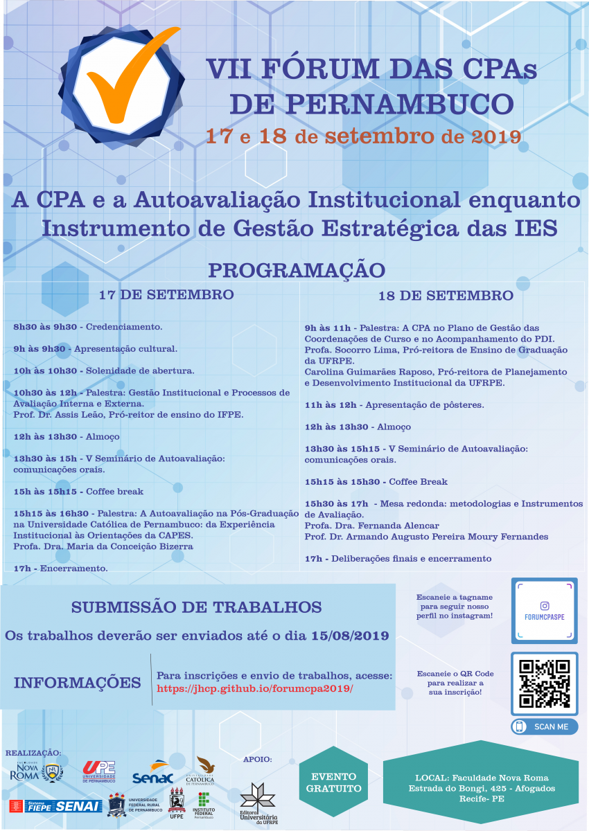 cartaz com informações do evento