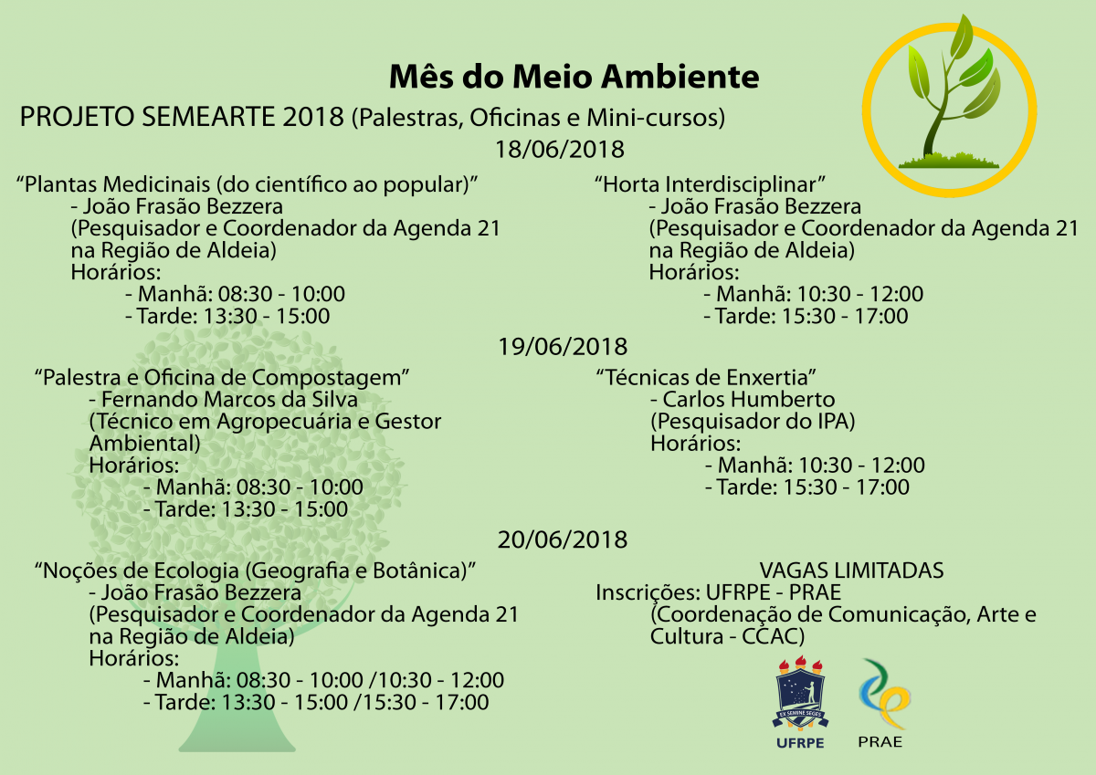 Cartaz de divulgação da Semearte 2018