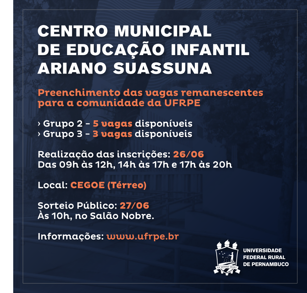 cartaz com informações do sorteio