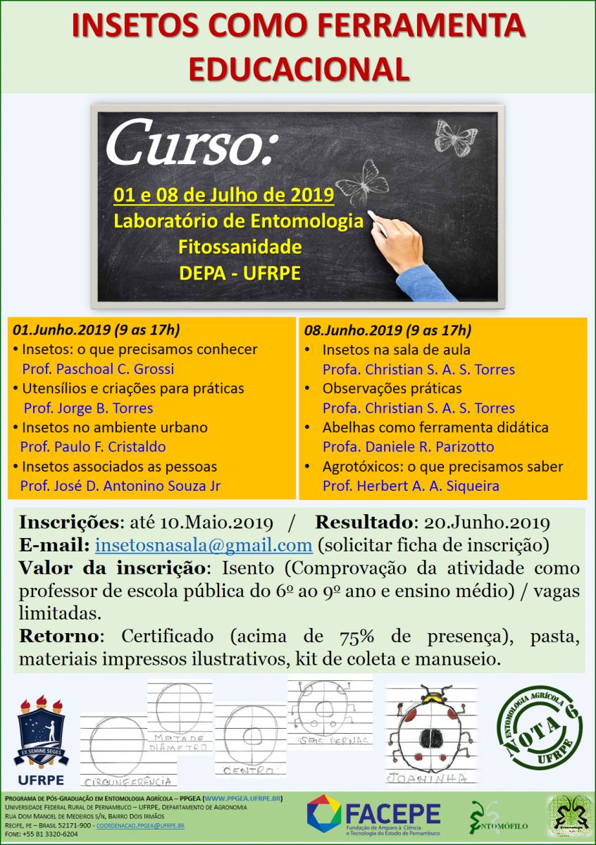 cartaz com informações do curso