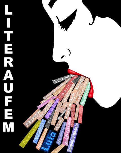 Cartaz de divulgação do evento com imagem de mulher