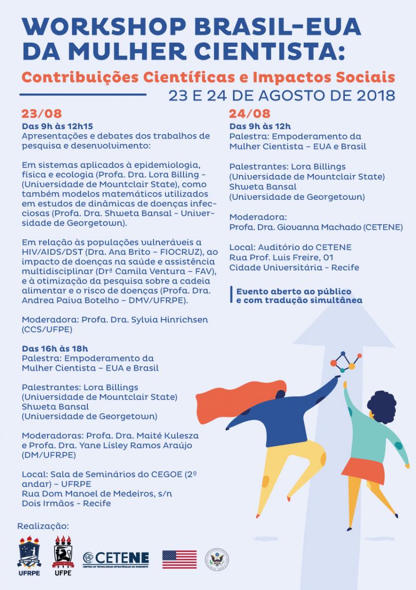cartaz de divulgação com a programação já mencionada