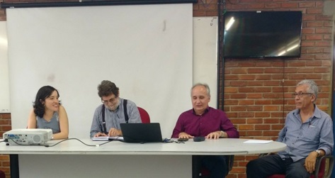 foto com a mesa coordenadora da atividade, dirigida pelo vice-reitor da UFRPE