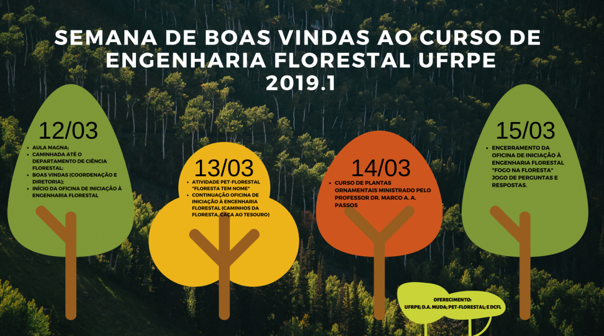 programação semana do calouro engenharia florestal