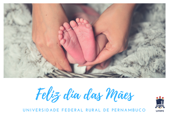 cartaz com pés de criança e mãos da mãe fazendo carinhos